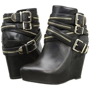BCBGeneration Platform Wedge Ankle Boots